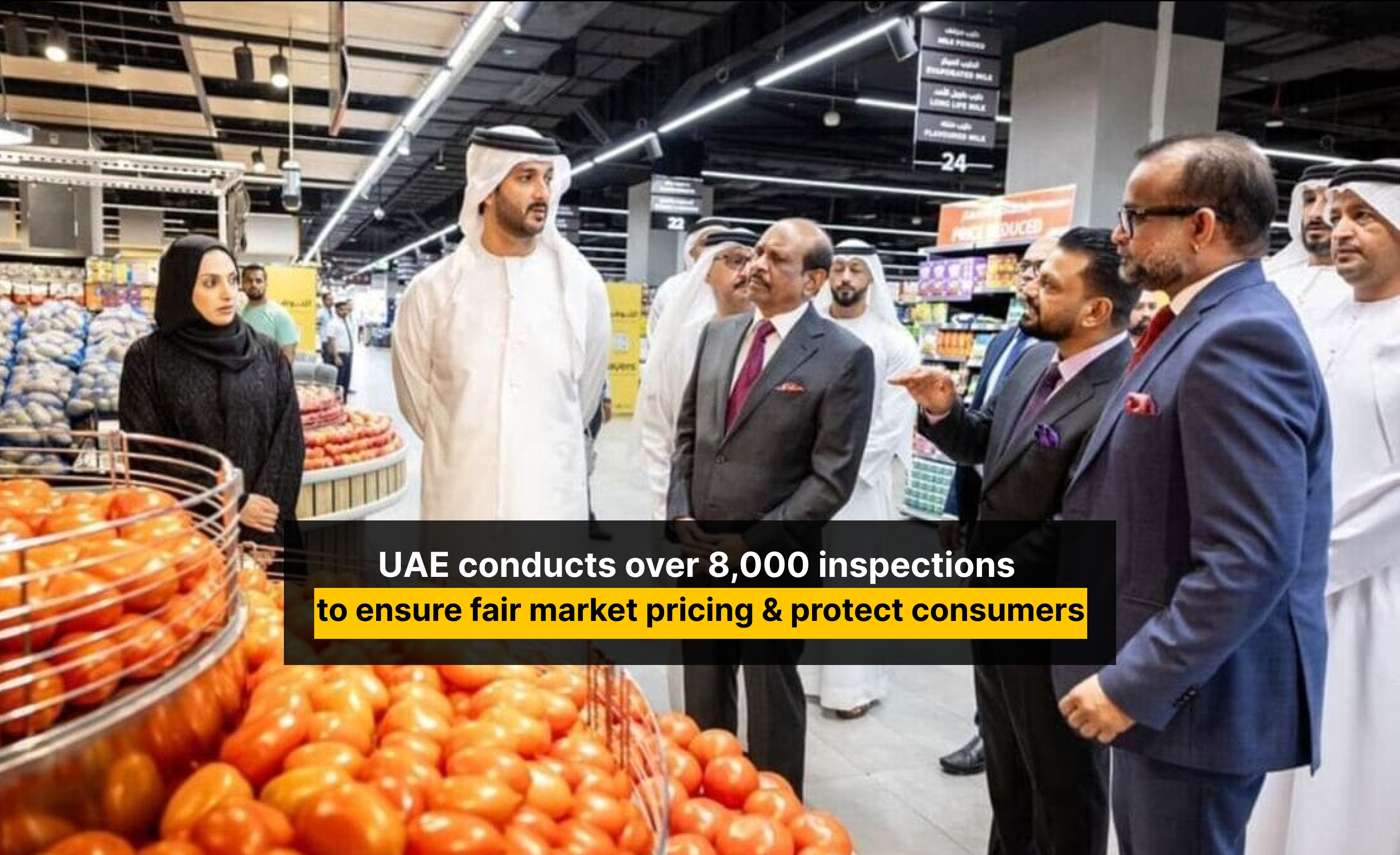 UAE officials inspecting supermarket shelves to protect consumers and ensure fair prices