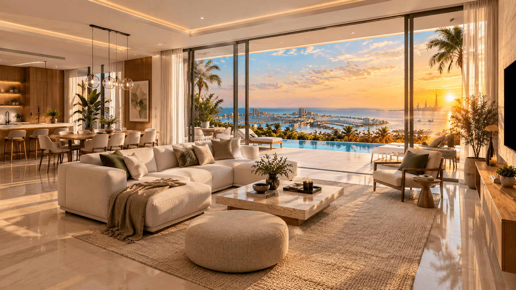 Representative interior imagery for Palm Springs villas