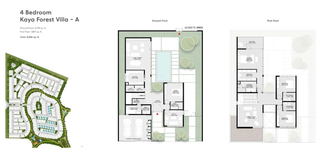 Masaar 4 Bedroom Villa Floor Plan