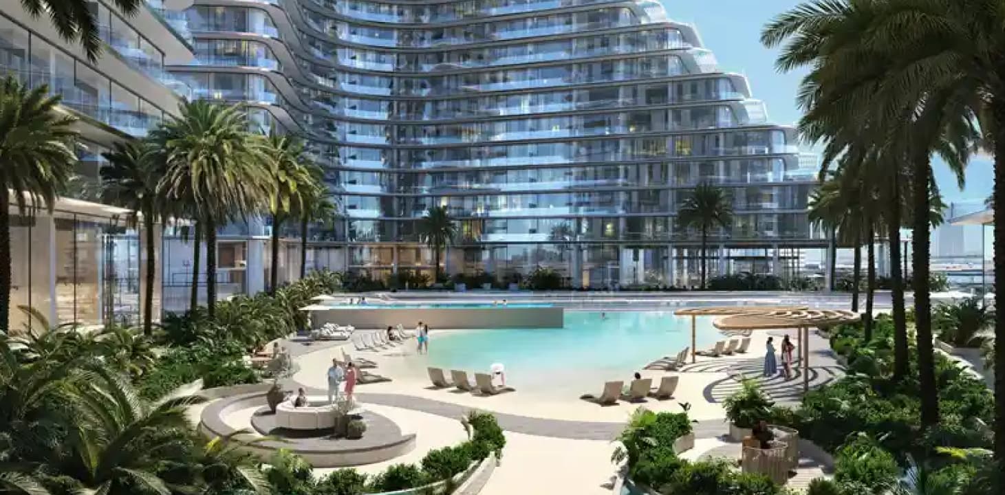 Binghatti Skyflame, Binghatti Skyflame pool and amenities Dubai