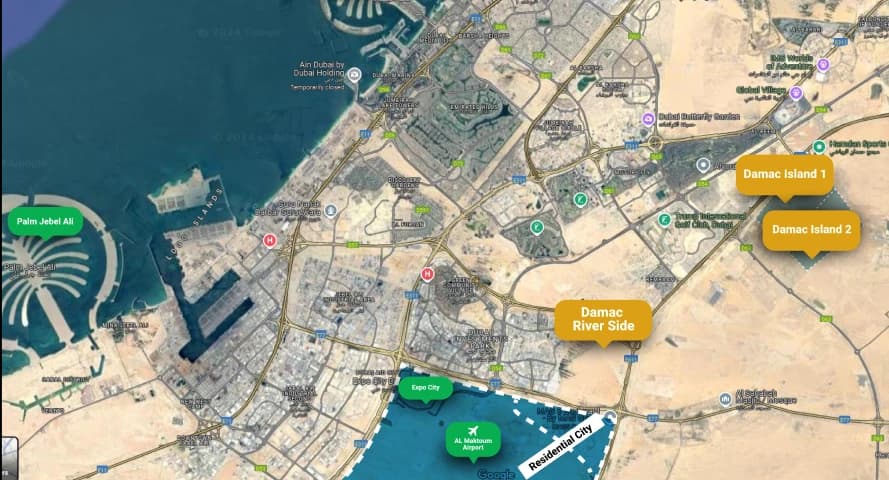 Damac Islands Phase 2 in Dubailand, Damac Islands 2 map