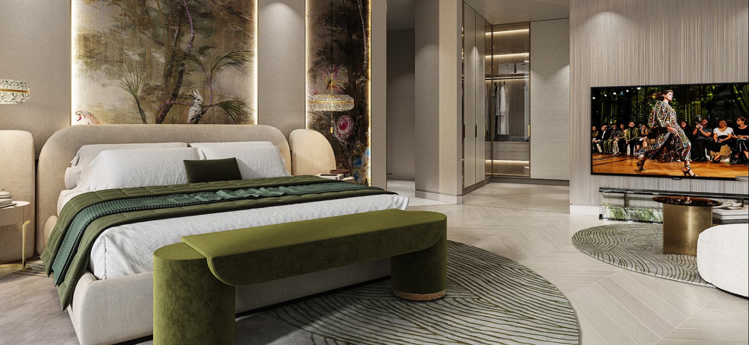 Canal Crown de GRISOGONO, Canal Crown de Grisogono luxury bedroom interior