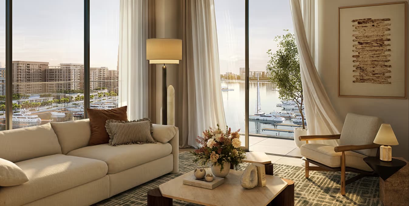 Aurea at Rashid Yachts and Marina, Aurea at Rashid Yachts Modern Apartment Interior