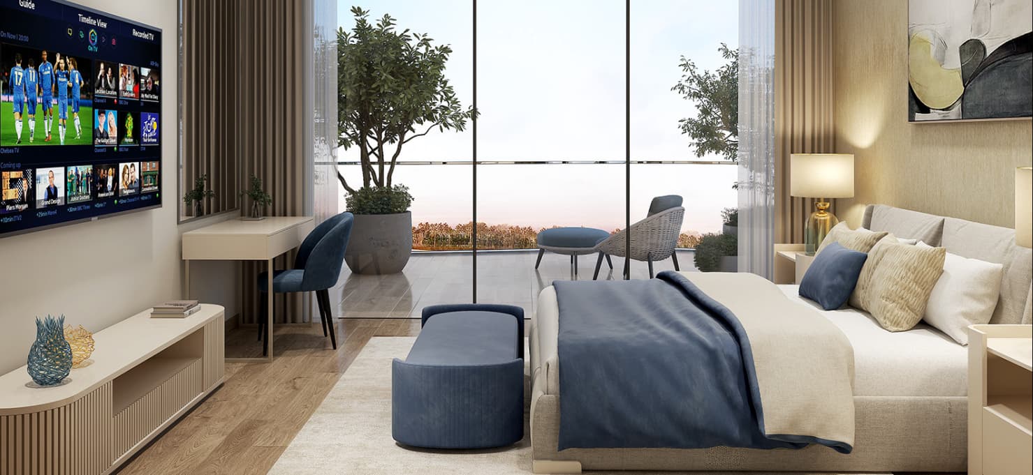 DAMAC Lagoons District Valencia, damac valencia bedroom interior