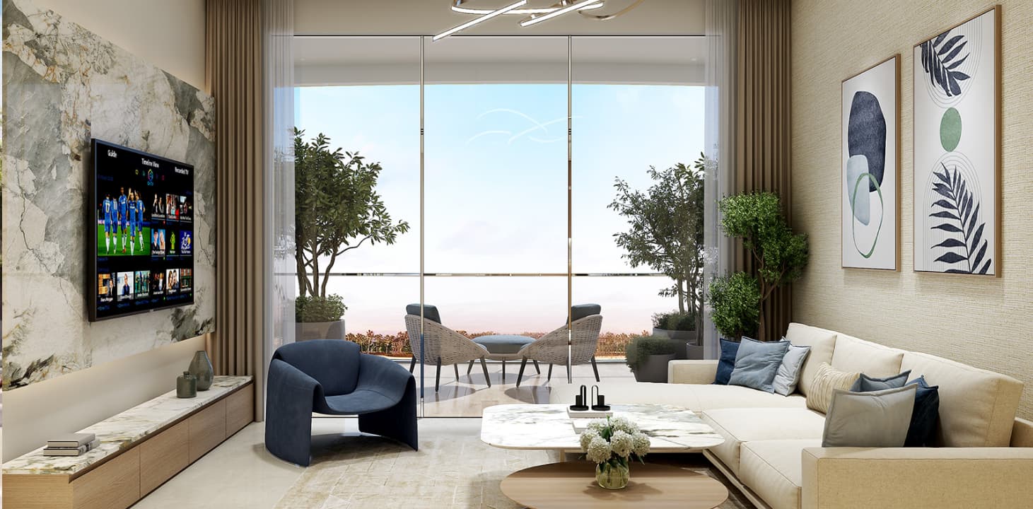 DAMAC Lagoons District Valencia, damac valencia living room interior