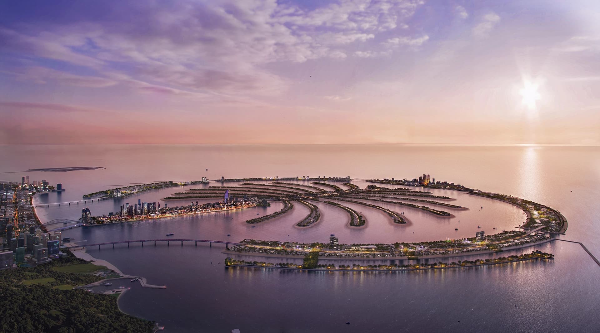 Aerial view of Palm Jebel Ali