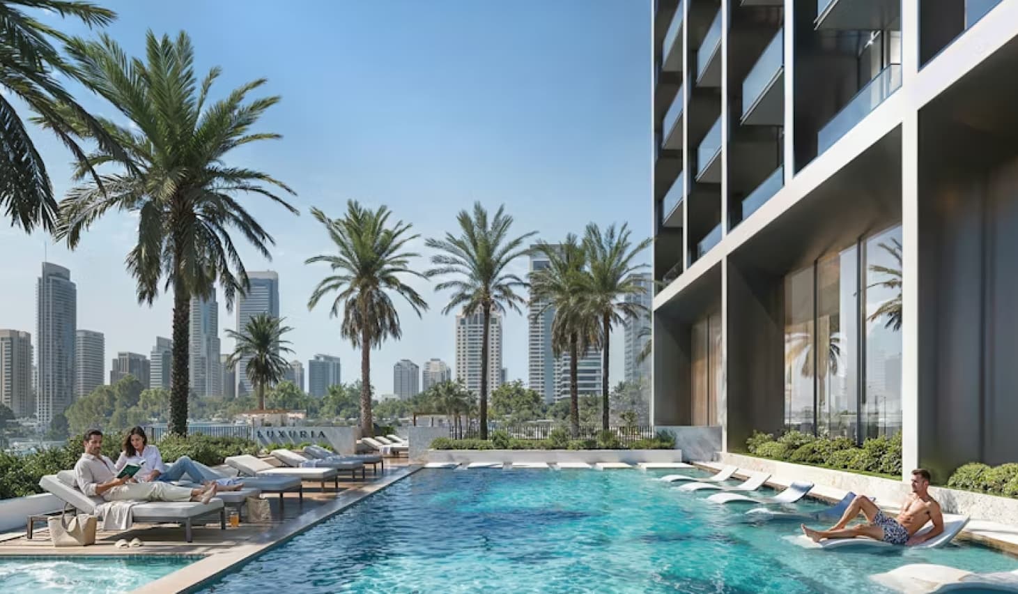 Binghatti Luxuria, Binghatti Luxuria Swimming Pool ViewElevate your Lifestyle at Jumeirah Village Triangle (JVT)