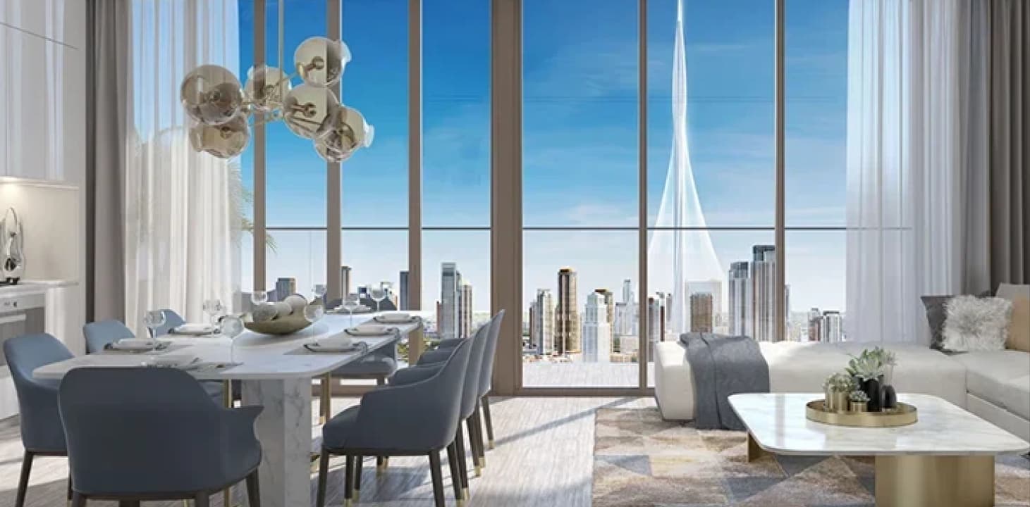 Valia at Dubai Creek Harbour, Valia Dubai Creek Harbour landscaped podium gardens and waterfront promenade, Dubai