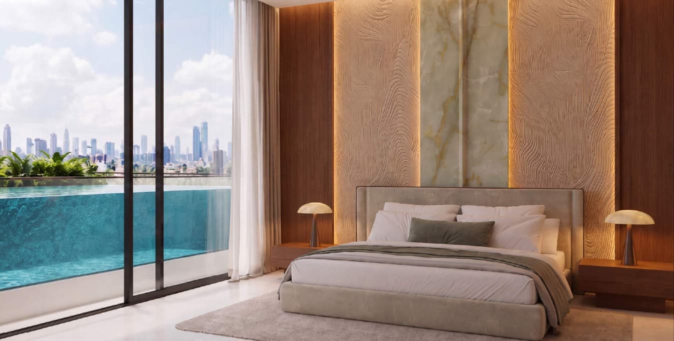 Samana Portside, Private pool on the balcony of a Samana Portside apartment in Dubai