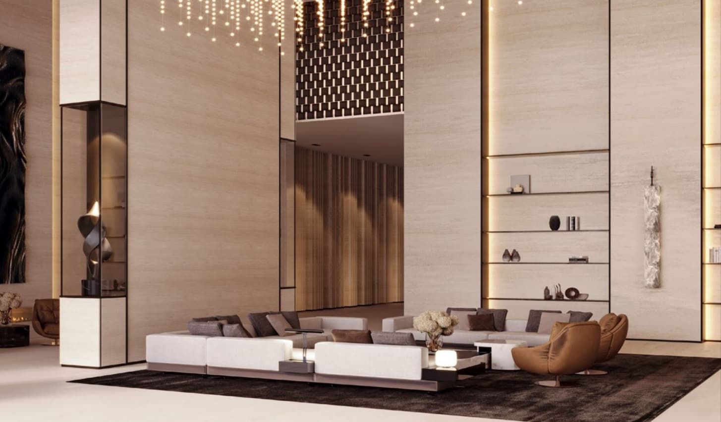Binghatti Spectre, Binghatti Spectre swimming pool and landscaped amenities deck by Binghatti Developers, Al Jaddaf