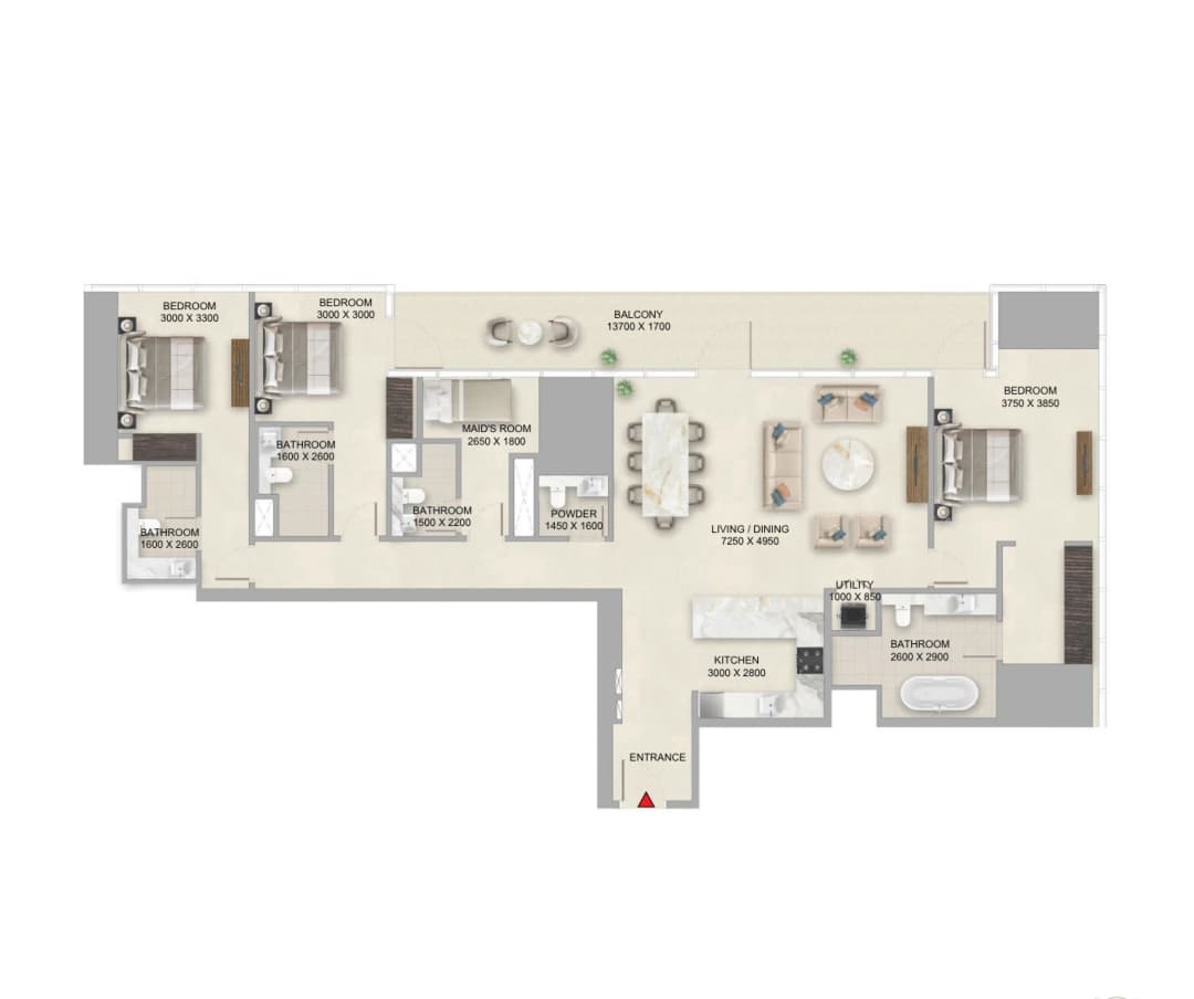 Sobha Skyparks 3 Bedroom Apartment